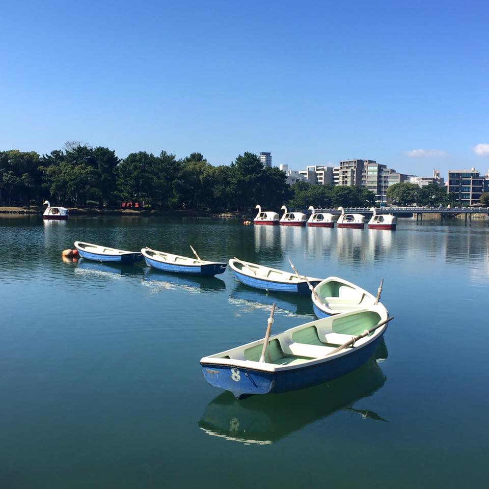 Lake in the centre of Fukuoka