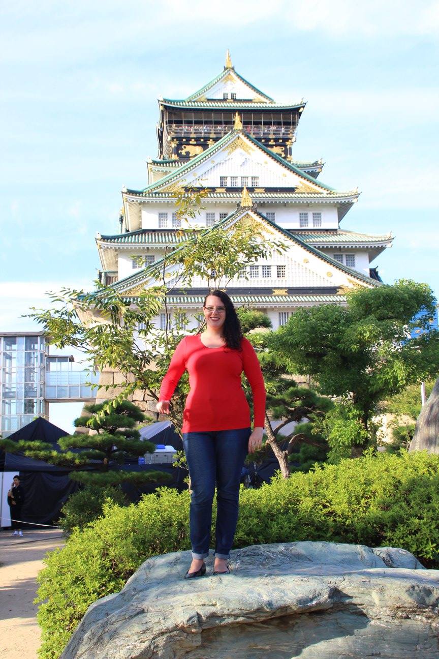 In front of Osaka castle